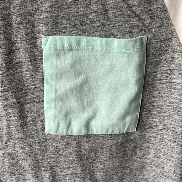 Medium On The Byas Pocket Tee. Grey and Green - Picture 3 of 5